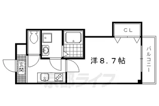 ヴェルメゾン北山【403号室】の間取り