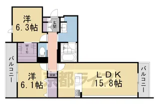 アンド ベンジャミン【303号室】の間取り