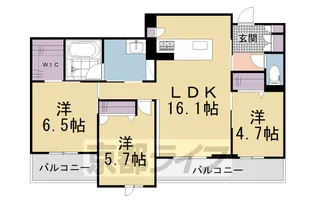アンド ベンジャミン【402号室】の間取り