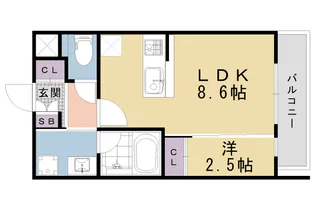 THE BRIGHT RESIDENCE 京都東寺【3階】の間取り