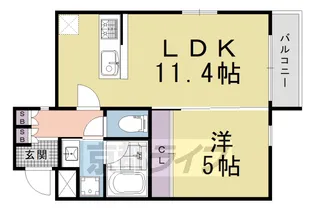 EsTRUTHKYOTOⅡ【1階】の間取り