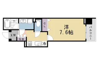 CALM河原町二条【201号室】の間取り