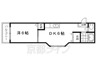 京都府京都市中京区壬生東淵田町【マンション】の間取り