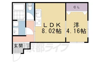 ハイツ紫峯【1階】の間取り