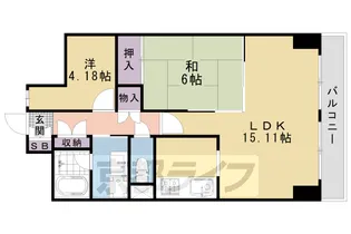 パインフィールド吉祥院【0206号室】の間取り