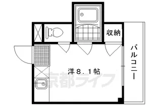 京都府京都市中京区西ノ京北壷井町【マンション】の間取り