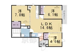 「ヴィーヴルグラン」【3階】の間取り