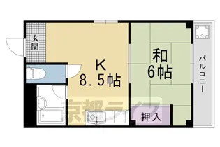 京都府京都市右京区西院春栄町【マンション】の間取り