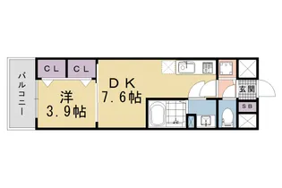 ベラジオレガシー葛野大路八条【405号室】の間取り