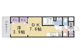 ベラジオレガシー葛野大路八条【808号室】の間取り