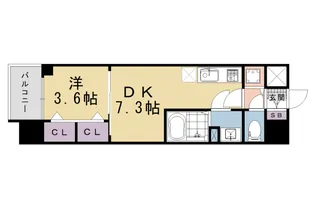 ベラジオレガシー葛野大路八条【1009号室】の間取り
