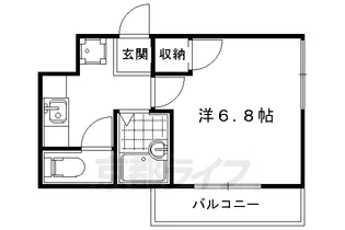 京都府京都市中京区西ノ京南原町【マンション】の間取り