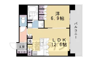 リーガル京都御所西Ⅴ【302号室】の間取り