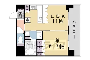 リーガル京都御所西Ⅴ【303号室】の間取り