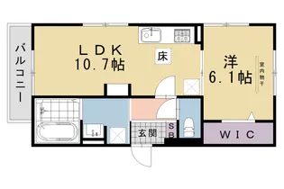 GRAMM下津林WEST【101号室】の間取り