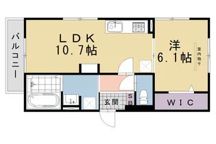 GRAMM下津林WEST【2階】の間取り