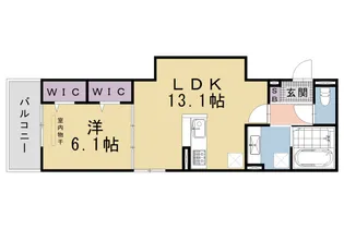 GRAMM下津林WEST【2階】の間取り