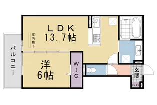 GRAMM下津林WEST【2階】の間取り