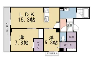 グランドール伏見桃山【301号室】の間取り