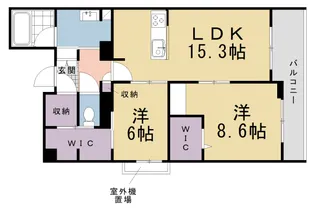 グランドール伏見桃山【302号室】の間取り