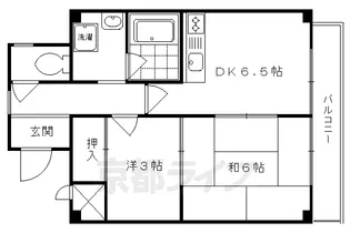 ボヌール有栖川【106号室】の間取り