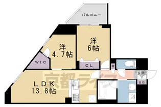 WEST FIELD【6階】の間取り
