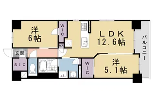 ファインレジデンス京都五条通【6階】の間取り