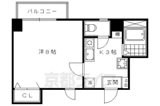京都府京都市右京区太秦安井松本町【マンション】の間取り