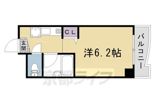 京都府京都市右京区西院三蔵町【マンション】の間取り