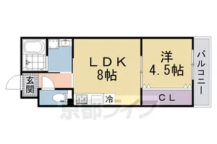 レジデンスコート橋本【2階】の間取り