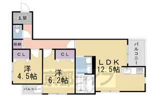 Plume葛野三条【2階】の間取り