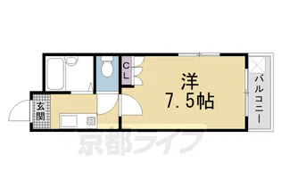 ジュネス丸池A館【107号室】の間取り