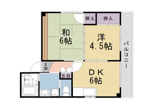 京都府京都市右京区嵯峨朝日町【マンション】の間取り