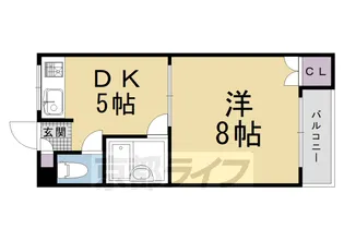 京都府京都市右京区梅津南広町【マンション】の間取り
