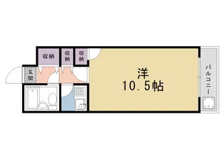 レックスつばき第6ビル【3-B号室】の間取り