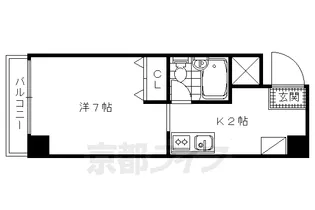 OVEST華洛【405号室】の間取り