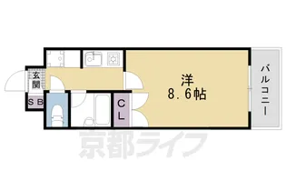 京都府京都市中京区壬生御所ノ内町【マンション】の間取り