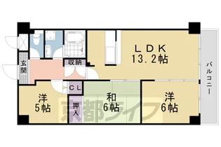 サウスビン【402号室】の間取り