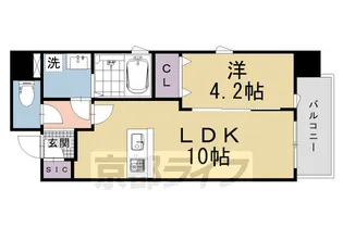 四条富小路マンション【402号室】の間取り