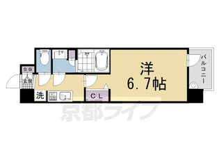 四条富小路マンション【403号室】の間取り