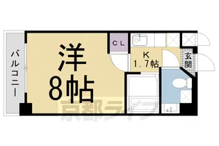 京都府京都市中京区西ノ京左馬寮町【マンション】の間取り