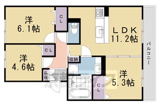 サウス・レジデンス菱川【2階】の間取り