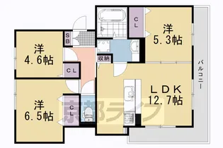 サウス・レジデンス菱川【2階】の間取り
