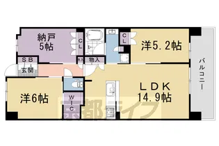 ジオ京都西院【4階】の間取り