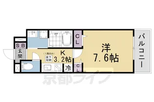 「クレール蒼天」【1階】の間取り