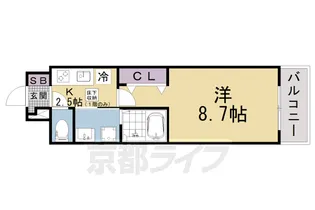 「クレール蒼天」【1階】の間取り