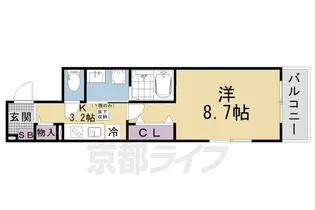 「クレール蒼天」【1階】の間取り