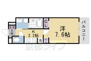 「クレール蒼天」【2階】の間取り