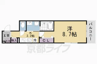 「クレール蒼天」【2階】の間取り