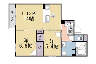 シャーメゾン ヒカリ【103号室】の間取り